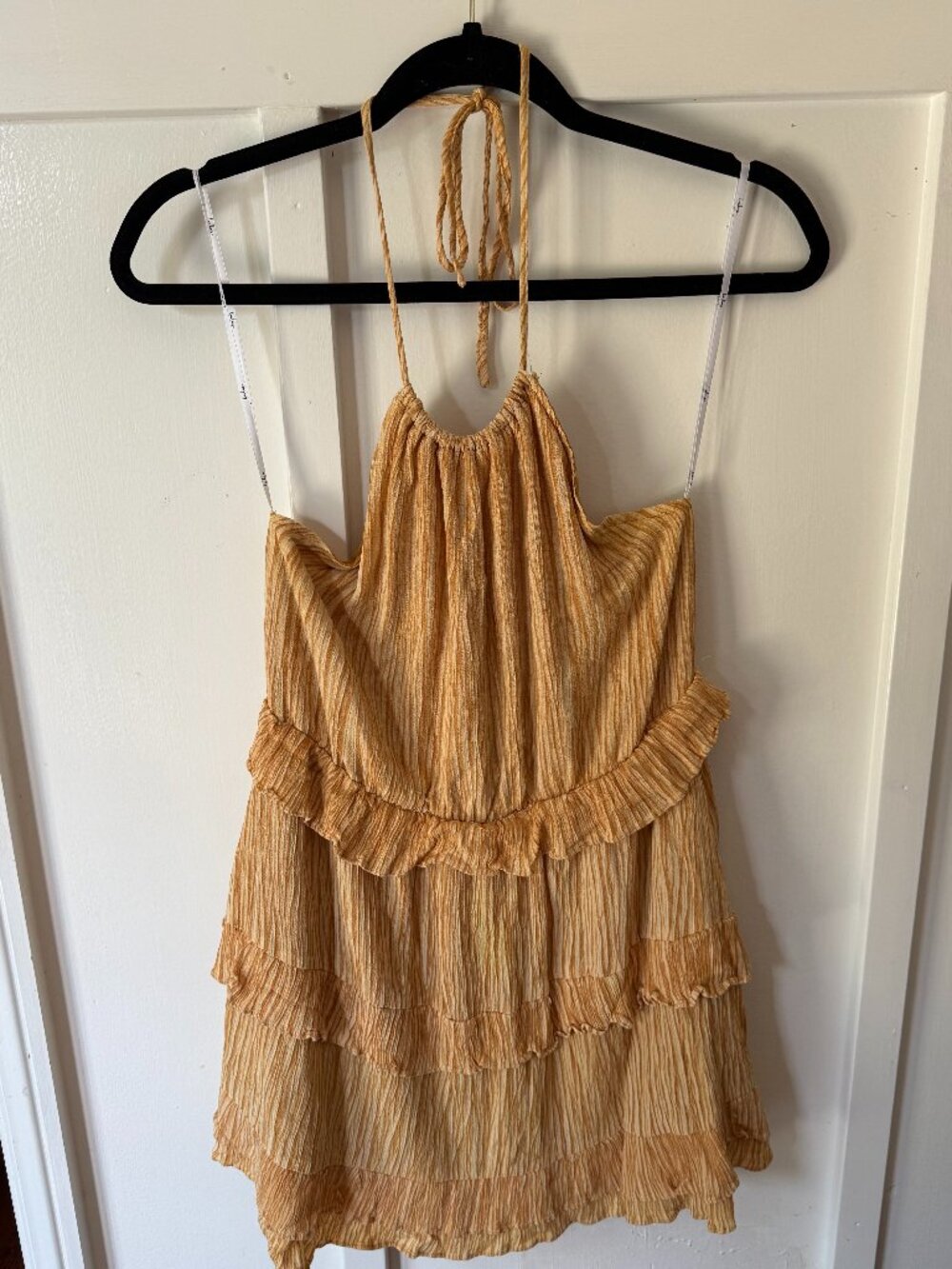 Lulus Yellow Halter Low Back Dress